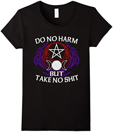 Women's Do No Harm Witch Wiccan T-Shirt Medium Black