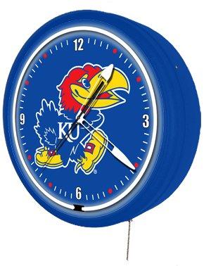 Kansas Jayhawks Neon Clock