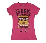 Bioworld Juniors Spongebob Squarepants Geek T-shirt (Pink)