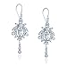Sterling Silver Cubic Zirconia Edwardian-Inspired Dangle Earrings by Cheline
