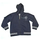 3 Pommes Factory - Navy sport trim hooded zipper jacket