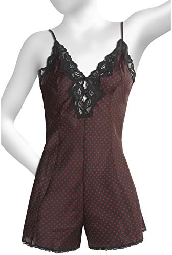 Linda Hartman Ava Romper (Small, Black/Red Polka Dot)