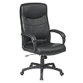 High Back Executive Chair Bonded Leather - Black