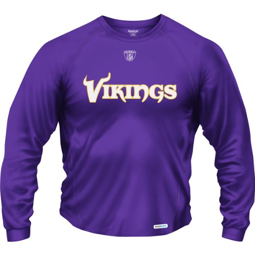 Reebok Minnesota Vikings Sideline Authentic Long Sleeve Speedwick T-Shirt Medium