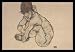 Egon Schiele (Seated female nude) Black Wood-Mounted Art Poster Print - 13" X 19"