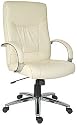 KENSINGTON Cream Leather Office Chair (Leather-faced)
