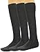 Yomandamor Men's Mild(8-15 mmHg) Compression Socks(3 Pair Packs) Size 10-13 (3 Color) - Calf For Running, Cycling, Maternity, Travel
