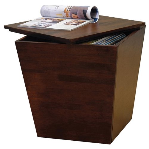 Mesa Storage Cube, End Table-Antique Walnut Mesa Storage Cube, End Table-Antique Walnut