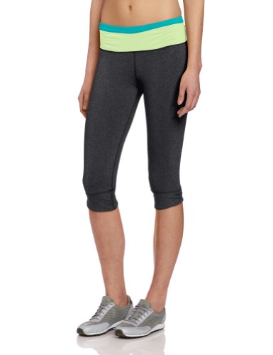Calvin Klein Performance Women's Harmony Over The Knee Legging, Sweats Heather/Mojito/Big Wave, Small