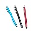 3 pcs Aqua Blue/Black/Red Capacitive Stylus/styli Touch Screen Cellphone Tablet Pen for iPhone 4 4s 3 3Gs iPod Touch iPad 2 Motorola Xoom, Samsung Galaxy, BlackBerry Playbook AMM0101US, Barnes and Noble Nook Color, Droid Bionic
