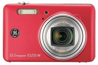 GE E1255W Kit (Rot) - Digitalkamera