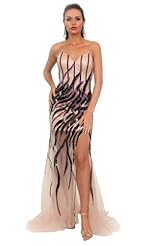 Beaded Lace Crystals Crystal Applique Slit Cocktail Chiffon/Taffeta/Tulle Evening Dress 