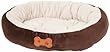 Aspen Pet Oval Cuddler Pet Bed, 20-Inch by 16-Inch, Chocolate Brown