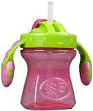 Playtex Baby First Lil Gripper Twist n Click Straw Trainer Cup, 7 Ounce, Colors May Vary