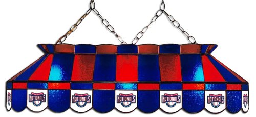  MLB Washington Nationals 40-Inch Rectangular Stained Glass Billiard Table Light 