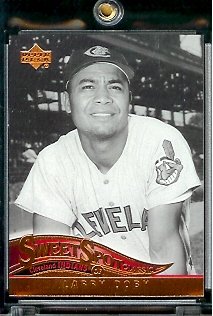 2005 Upper Deck Sweet Spot Classic Baseball Card #37 Larry Doby Cleveland Indians - Mint Condition - In Protective Display Case !