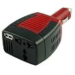 75W 12DC/110AC Square wave power inverter with USB port for notebook, cell phone, razor, digital camera, digital video, TV, CD, DVD, game machine etc