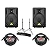Behringer Eurolive B212D 550 Watt 2-Way Active PA Speaker System - Bundle With Ultimate Support JamStands JS-TS50 Tripod-Style Speaker Stand Pair, 2 Pack 15