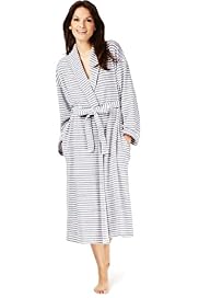 Per Una Cotton Rich Striped Towelling Dressing Gown