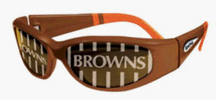 Click here to buy Cleveland Browns Titan Sunglasses (Brown Orange) by Jax.