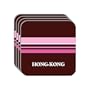 Personal Name Gift - "HONG-KONG" Set of 4 Mini-Mousepad Coasters (pink design)