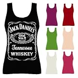 Womens Jack Daniels Whiskey Slogan Whisky Vest Top