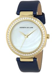 Kenneth Jay Lane Womens KJLANE-2604S-03 2600 Series Analog Display Japanese Quartz Blue Watch