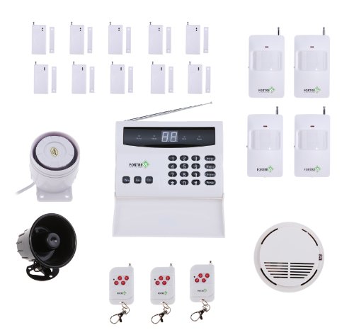 Fortress S02-D Wireless Home Security Alarm System Kit with Auto Dial, Outdoor Siren and Smoke Detector