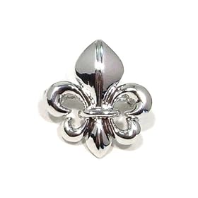 Fleur de lis Silver Plated Brooch Pin