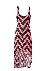 Jersey Tank Chevron Print Open-Back  Dress