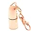16GB Mini Stainless Steel Metal Bullet High Speed USB 2.0 High Speed Flash Pen Drive Disk Memory Stick Support Windows and Mac OS Water Proof and Shock Proof Metallic Body with Key Ring and Belt Loop Great Gift Model: 01-084 (16GB Polished Glossy RED COPPER)