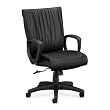 Executive High-Back Chair,25"x27-1/2"x41-1/8",Black Leather
