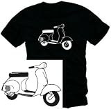 VESPA roller t-shirt MOTORROLLER club tshirts schwarz/weiss