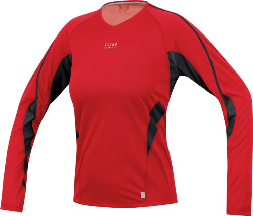 GORE RUNNING WEAR Damen LONG Shirt AIR, red/black, 38 Preisvergleich