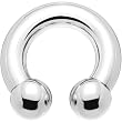 4 Gauge Internally Threaded Horseshoe Circular Barbell - 1/2" 6mm