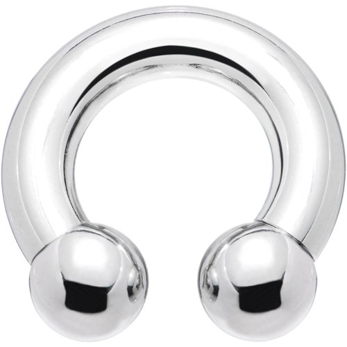 4 Gauge Internally Threaded Horseshoe Circular Barbell 1/2