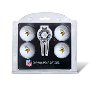 NFL Minnesota Vikings 4 Baseballs and Divot Tool