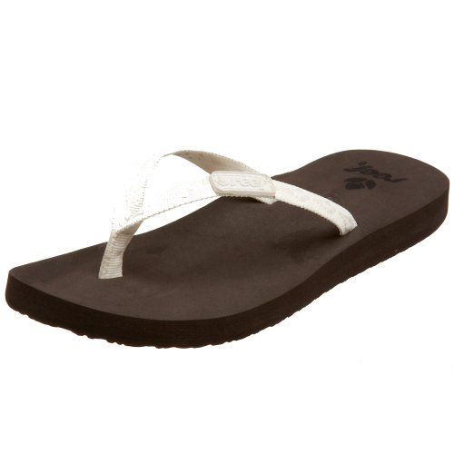 Reef Women's Ginger Sandal,Brown/White,4 M
