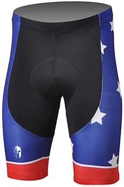 Men's The American Flag Spring and Summer Style Lycra and Polyester Cycling Shorts