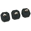 3 Black Velvet Clip Ring Display Stand Jewelry Showcase