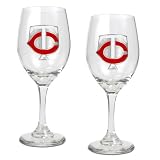 Minnesota Twins MLB 2pc Wine Glass Set - Primary Logo