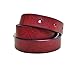 True Religion Women's Thin Basic Leather Belt in Burgundy