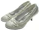 Balmoral Satin Pumps Rüschen Weiß (P60)