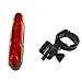 ieGeek Waterproof Bike Bicycle Rear Safety Flashing Light with 5 LEDs 3 Modes Color Red