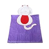 子供用バスローブ 湯上りベビーポンチョ さわり心地抜群 可愛い動物バスローブ 出産祝い 贈り物 (猫)