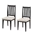 2 Bali Slat Back Dining Chairs with Seat Pads