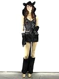 IMAGE OF New Sexy Ladies Black Cat Fancy Dress Costume Outfit