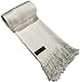 CJ Apparel Ivory Solid Color Design Nepalese Shawl Scarf Wrap Pashmina Seconds NEW