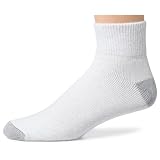 Hanes Men's 6 pack full cushion ankle sock, White, 6-12