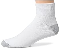 Hanes Men's 6 pack full cushion ankle sock, White, 6-12
